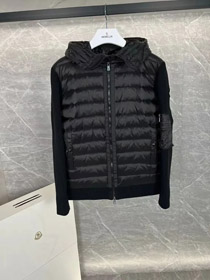 Moncler Quilted Hooded Medium Down Jacket-4320